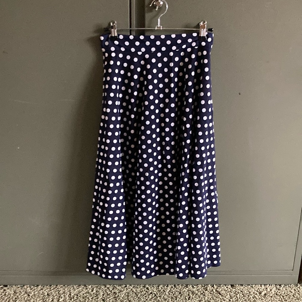 Polka Dot Navy & White Circle Skirt